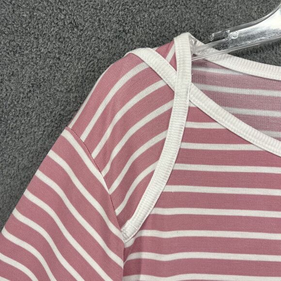 Jane & Delancey Top‎ Womens Plus 3X Pink White Striped Tunic - Picture 3 of 15